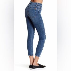 Joe’s Jeans | Women’s medium blue Lucille ripped jeans, zip/button closure Sz 27